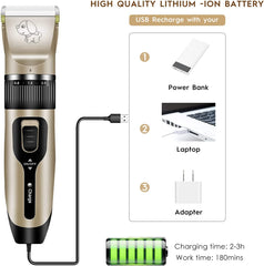 Dog Grooming 9IN1 Pet Hair Clippers, Dog Grooming Kit