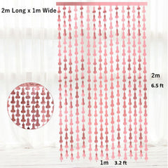 Hen Party Willy Tinsel Curtain Rose Gold | Gold | Silver Metalic BackDrop Hens Party Penis Decor Bridal Party Girls Night Penis Decoration
