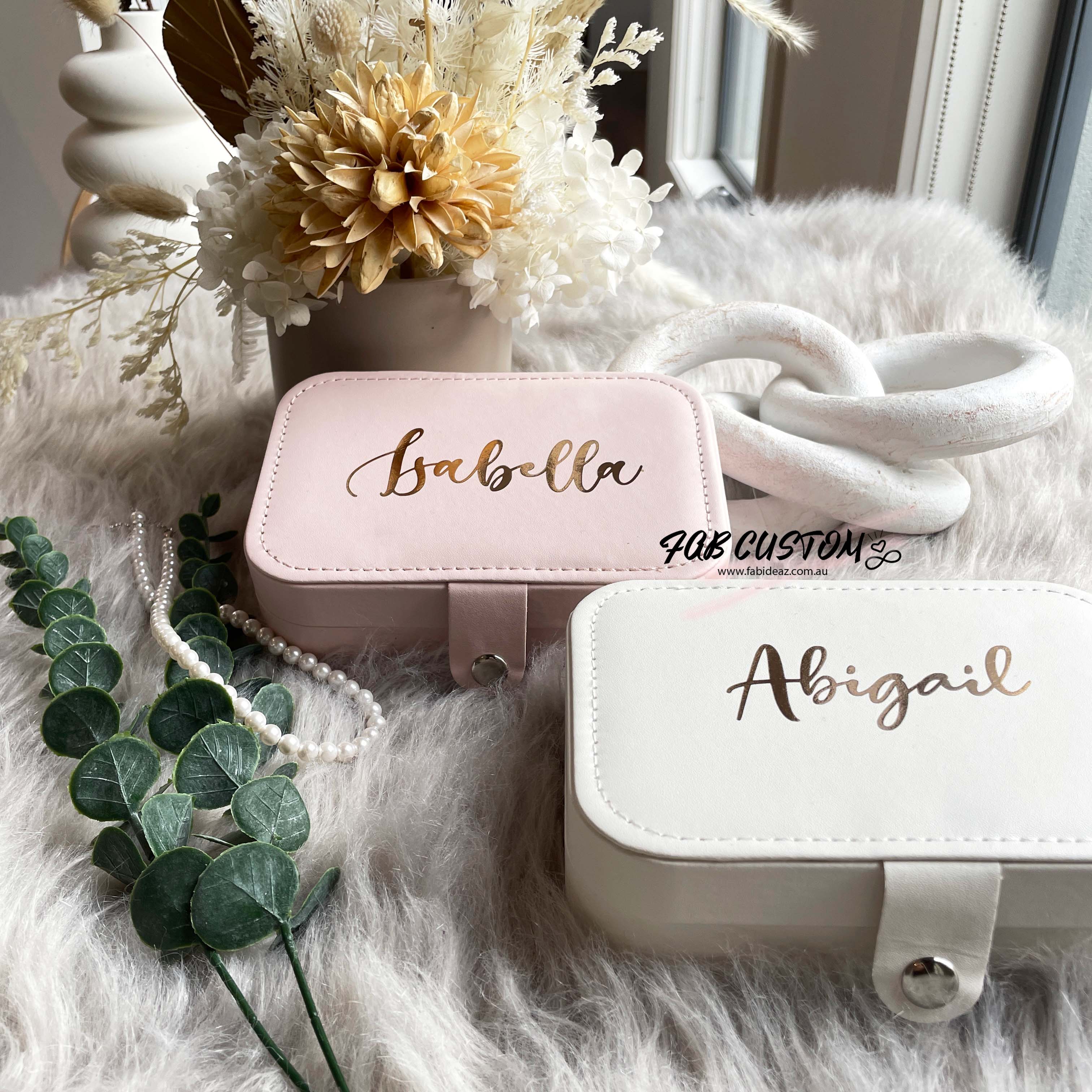 Personalized Jewellery Boxes Rings Accessories Case Bridesmaid Gifts R Fab Ideaz