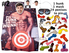 Pin The Junk on the Stud, Bachelorette Party Game, Bridal Shower, Birthday Party Game, Bachelorette Party Game, Wedding Game, Hen Party Game