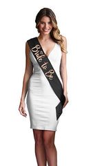 Pack of 8x Black Rose Gold Team Bride Hens Party Sash Wedding Sashes