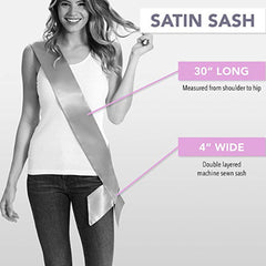 Pack of 8x White Rose Gold Team Bride Hens Party Sash Wedding Sashes