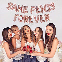 SAME PENIS FOREVER Rose Gold Foil Balloon 16" For Hens Party Engagement Hen Party Bridal Shower Kitchen Tea