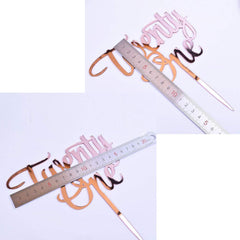 Rose Gold Twenty One 21st Birthday 21 Today Acrylic Cake Topper Happy Birthday