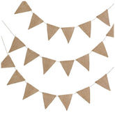10 Meters 46 Flags Triangle Hessian Banner Burlap Rustic Bunting