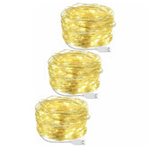 3 x 10m USB Powered LED String Copper Wire Fairy Lights