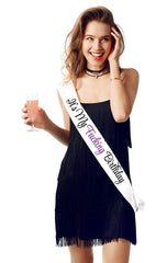 It's My Fucking Birthday White Satin Sash with glitter lettering - Happy Funny Birthday Girl Boy Party Active