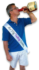 It's My Fucking Birthday White Satin Sash with glitter lettering - Happy Funny Birthday Girl Boy Party Active