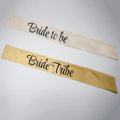 6x Double Layer Bridal Bride Tribe Sashes for Bachelorette Hens Party Bridal Shower