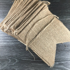 10 Meters Fishtail 45 Flags Hessian Banner Burlap Rustic Bunting
