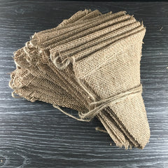 10 Meters 46 Flags Triangle Hessian Banner Burlap Rustic Bunting