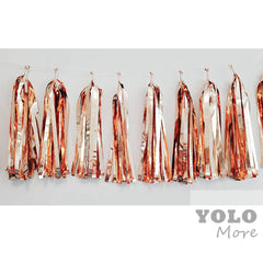 10x Rose Gold Foil Tassel Garland DIY Kit