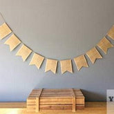 10 Meters 48 Flags Hessian Banner Burlap Rustic Bunting