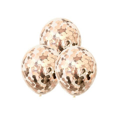 3x Rose Gold Confetti Balloon DIY Kit Birthday Hens Party Celebration Decor Party Helium Balloons