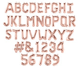 Rose Gold Foil Balloon Letters Numbers 16"/ 41CM Birthday Hens Wedding Decor Baby Shower Mylar Foil Metalic