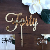Forty Birthday Acrylic Cake Topper