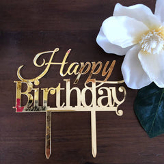Happy Birthday Acrylic Cake Topper