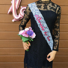 LACE Bride to Be Sash