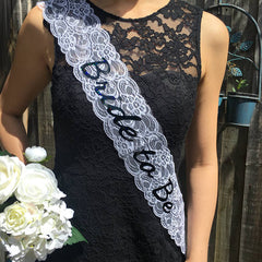 LACE Bride to Be Sash