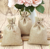 100 x Hessian Wedding Favour Favor Bags
