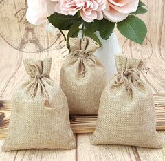 100 x Hessian Wedding Favour Favor Bags