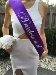 PURPLE Hens Sash - Hen Sash - Bride To Be Sash - Bridal Shower - Engagement- Hen Party- Bachelorette - Bride- Bridesmaid - Team Bride