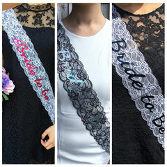 LACE Bride to Be Sash