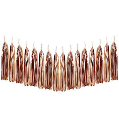 Rose Gold Foil Tassel Garland DIY Kit- Tassels //Wedding Engagement // Rose Gold Party Baby Shower Birthday Party Decor