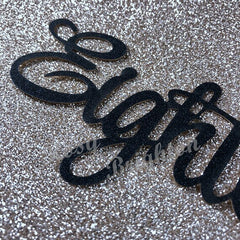 Happy 18th Eighteen Birthday Glitter Paper Cake Topper 18 //Rose Gold //Black Cake Decor Birthday Cake Decor Monogrammed Cake Topper