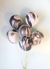 Black Gold Marble Balloons Set 20 Pack // Gold Confetti Balloon // Pear White Latex Balloons Thickened 12" 20pcs, Ready To Inflate