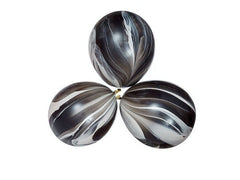 Black Gold Marble Balloons Set 20 Pack // Gold Confetti Balloon // Pear White Latex Balloons Thickened 12" 20pcs, Ready To Inflate