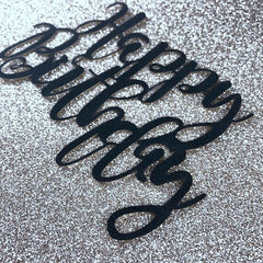 Happy Birthday Rose Gold / Black Cake Topper Happy Birthday Monogrammed Cake Topper Cake Decor