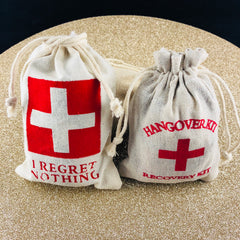 Bachelorette Party Bags - I Regret Nothing Hangover Kit Bags - Hangover Recovery Kit - Bachelorette Party Bags - Hen Party Bags