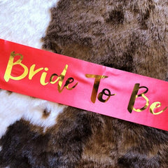 Peach Hot Pink Hens Sash - Hen Sash - Bride To Be Sash - Bridal Shower - Engagement- Hen Party- Bachelorette - Bride- Team Bride