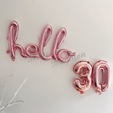 Hello 30th Rose Gold Birthday Pack 30 Thirtieth Garland Balloons Decorations Dirty Thirty Party Happy Birthday