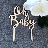 Oh Baby Acrylic Cake Topper Gold & Silver Happy First Birthday Cake Toppers Cake Decorations Birthday Cake Decor