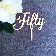 Fifty Birthday Acrylic Cake Topper Gold & Silver Happy 50th Birthday Cake Toppers Cake Decorations Fiftieth Cake Decor //Fabulous 50