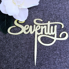 Seventy Birthday Acrylic Cake Topper Gold & Silver Happy 70th Birthday Cake Toppers Cake Decorations Seventieth Cake Decor