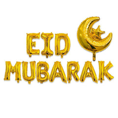 Eid Mubarak / Ramadan Mubarak Foil Balloons Bunting Garland Decoration