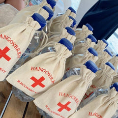 10x Bachelorette Party Bags - I Regret Nothing Hangover Kit Bags - Hangover Recovery Kit