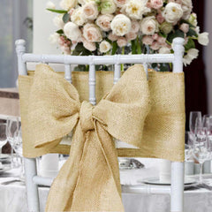 Hessian Chair Sash Burlap 6" x 95" / 15cm x 2.4m Decoration Wedding Event Table decoration Natural Hessian