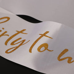 Talk Thirty To Me Glitter Gold Sash 30th Birthday Dirty Thirty 30 Thirtieth