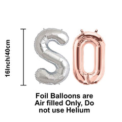 30th Birthday Party Letter Balloons – So Happy Im Thirty | Silver x Rose Gold | Blue x Silver | Black x Gold 30 Birthday Party Decor Balloon