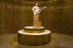 5m x 1m Metallic Foil Tinsel Curtain Party Backdrop Decor Event DecorationParty Fringe Backdrop