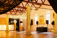 5m x 1m Metallic Foil Tinsel Curtain Party Backdrop Decor Event DecorationParty Fringe Backdrop