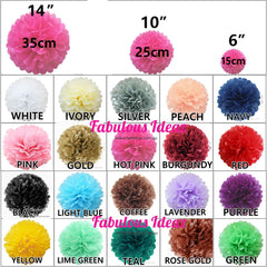 Tissue Paper Pom Poms Wedding Party Baby Living Room Decoration Home Pompoms
