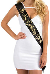 It's My Birthday Bitch Sash Gold on Black Birthday Sash Fun Birthday Night Party Celebration Birthday Girl