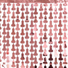 Hen Party Willy Tinsel Curtain Rose Gold | Gold | Silver Metalic BackDrop Hens Party Penis Decor Bridal Party Girls Night Penis Decoration