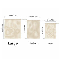 Organic Cotton Mesh Produce Bags for Food Storage Grocery Shopping Stay Fresh Environmentally Friendly Green Eco Bag