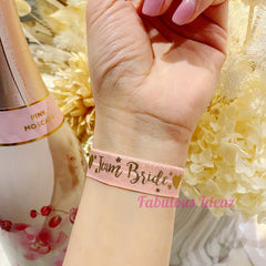 Team Bride Wristbands, Bride Tribe Wrist Band, Hen Party Wristbands, Team Bride Hair Ties, Hen Party Hair Ties, Bachelorette Party Wristband